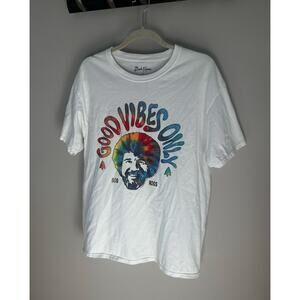 Bob Ross (The Joy of Painting), 100% cotton, Good Vibes Only tshirt,  size Large